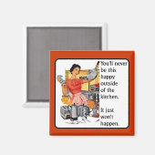 Cuisine Happy Amant Magnet Humour (Recto/Verso)