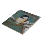 Cuisine Hiver Noir Capped Chickadee Petit Carreau (Côté)