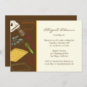 Cuisine - Invitation à la fête d'anniversaire (Devant / Derrière)