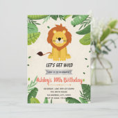 Cuisine invitation à la fête d'anniversaire du lio (Debout devant)