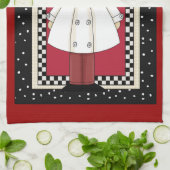 Cuisine italienne chef amusant serviette (Plié)