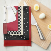 Cuisine italienne chef amusant serviette (Quart Plié)