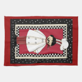 Cuisine italienne chef amusant serviette (Horizontal)