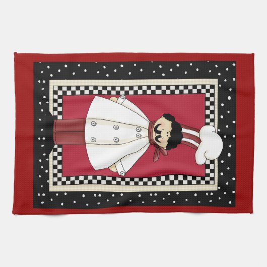 Cuisine italienne chef amusant serviette (Horizontal)