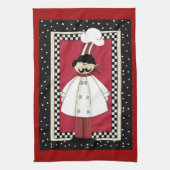 Cuisine italienne chef amusant serviette (Vertical)