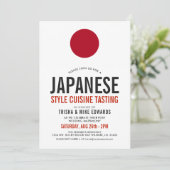 Cuisine japonaise | Invitation blanc du drapeau du (Debout devant)