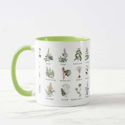 Cuisine Jardin Herbe Mugs (Gauche)