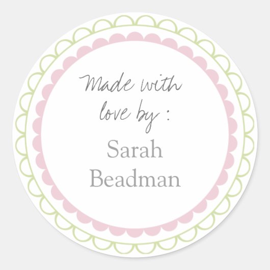 Cuisine Made With Love par Sticker Étiquette (Devant)