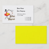 Cuisine Magicien Carte de visite rétro (Devant / Derrière)