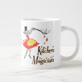 Cuisine Magicien Rétro Art Jumbo Mug (Droite)
