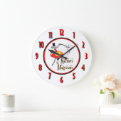 Cuisine Magicien Rouge Numéros Mur Horloge (Maison)