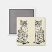 Cuisine Magnet Twin Cats (Recto/Verso)