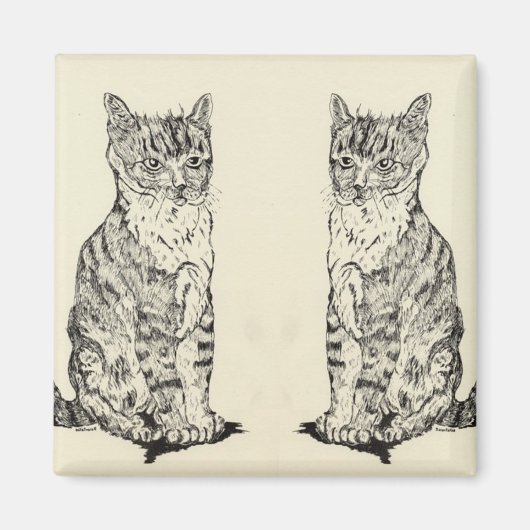 Cuisine Magnet Twin Cats (Devant)