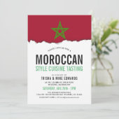 Cuisine marocaine | Invitation blanc du drapeau du (Debout devant)