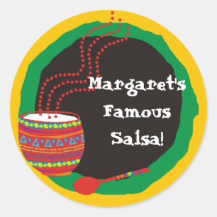 Cuisine mexicaine décoré bowl étiquette cadeau aut