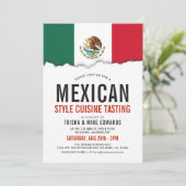 Cuisine mexicaine | Invitation blanc du drapeau du (Debout devant)
