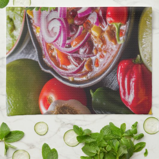 Cuisine mexicaine serviette 3 (Plié)