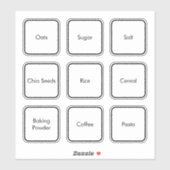 Cuisine minimaliste moderne Étiquettes (Feuille)