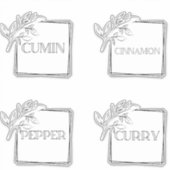 Cuisine minimaliste moderne Étiquettes de rangemen (Devant)