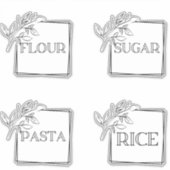 Cuisine minimaliste moderne Étiquettes de rangemen (Devant)