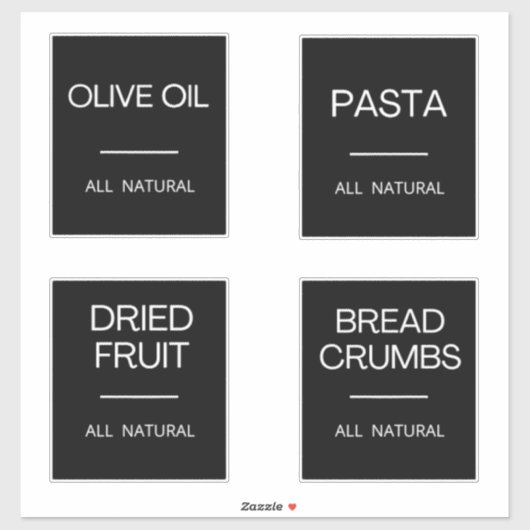 Cuisine minimaliste moderne Étiquettes de rangemen (Feuille)