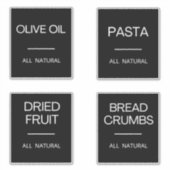 Cuisine minimaliste moderne Étiquettes de rangemen (Devant)