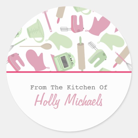 Cuisine Motif Étiquette cuisine (Devant)