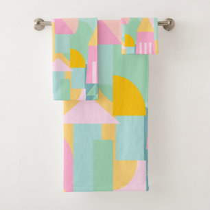 Cuisine Motif géométrique Bright Pastel Mint rose