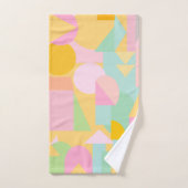 Cuisine Motif géométrique Bright Pastel Mint rose (Serviette à main)