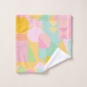 Cuisine Motif géométrique Bright Pastel Mint rose (Gant de toilette)