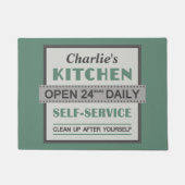 Cuisine - nom fait sur commande - tapis de porte (Devant)