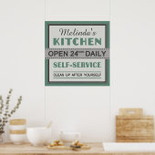 Cuisine - nom personnalisé - affiche (Cuisine)