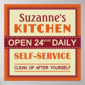 Cuisine - nom personnalisé - affiche (Devant)