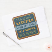 Cuisine - nom personnalisé - autocollants (Enveloppe)