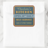 Cuisine - nom personnalisé - autocollants (Sac)