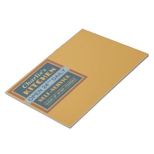 Cuisine - nom personnalisé - bloc-notes (Incliné)