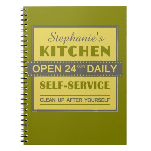 Cuisine - nom personnalisé - carnet (Devant)