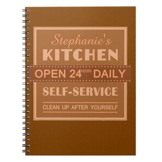 Cuisine - nom personnalisé - carnet (Devant)