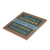 Cuisine - nom personnalisé - carreaux en céramique (Côté)