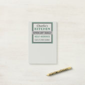 Cuisine - nom personnalisé - Notes post-it (Sur un bureau)