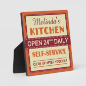 Cuisine - nom personnalisé - plaque (Recto)