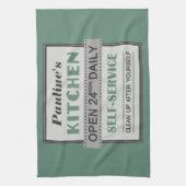 Cuisine - nom personnalisé - serviette (Vertical)