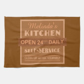 Cuisine - nom personnalisé - serviette (Horizontal)