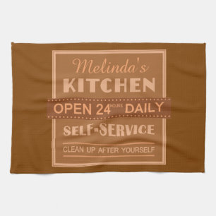 Cuisine - nom personnalisé - serviette