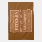 Cuisine - nom personnalisé - serviette (Vertical)