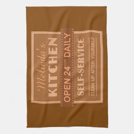Cuisine - nom personnalisé - serviette (Vertical)