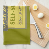 Cuisine - nom personnalisé - serviette (Quart Plié)