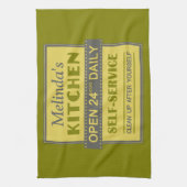 Cuisine - nom personnalisé - serviette (Vertical)