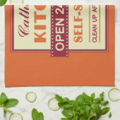 Cuisine - nom personnalisé - serviette (Plié)