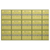 Cuisine - nom personnalisé - tissu (Fat Quarter)